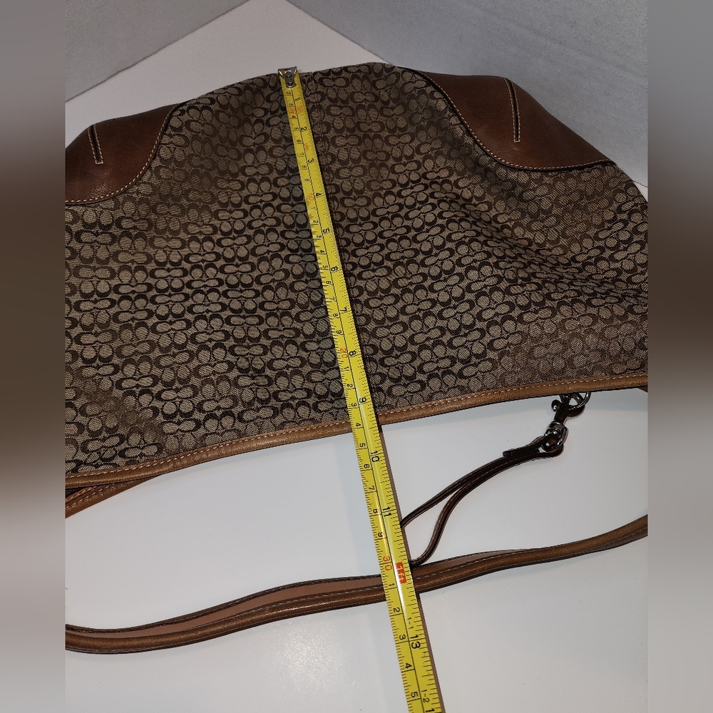 Coach Hobo Signature Canvas Bag W Leather Trim 6618 - Picture 5 of 14